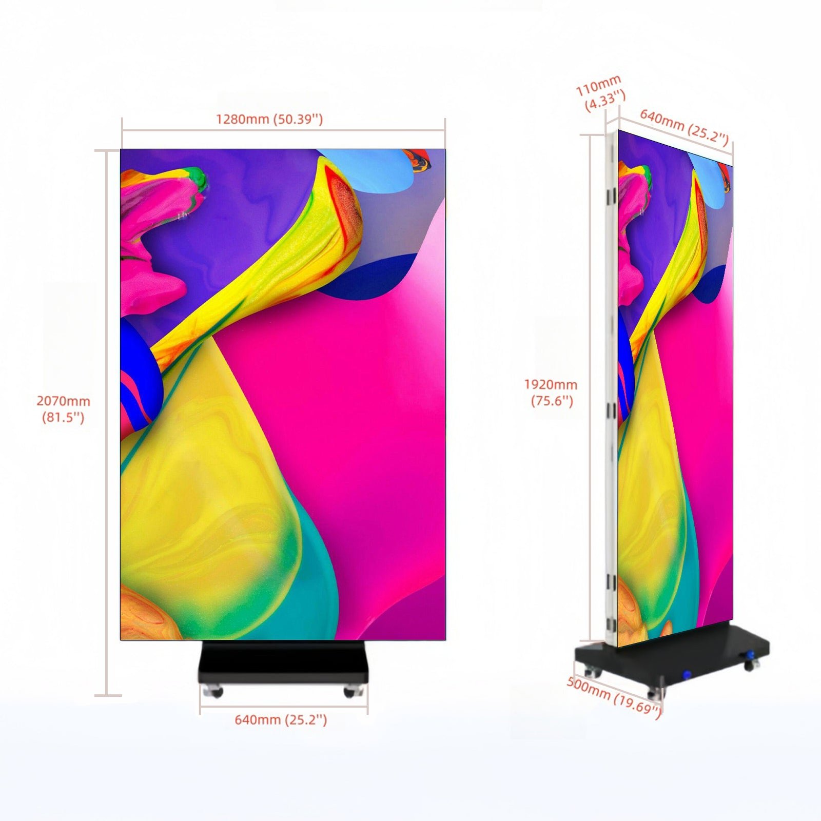 Triple-Fold LED Poster Screen – Foldable & Portable